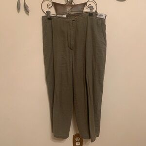 Green Linen Joy Pants